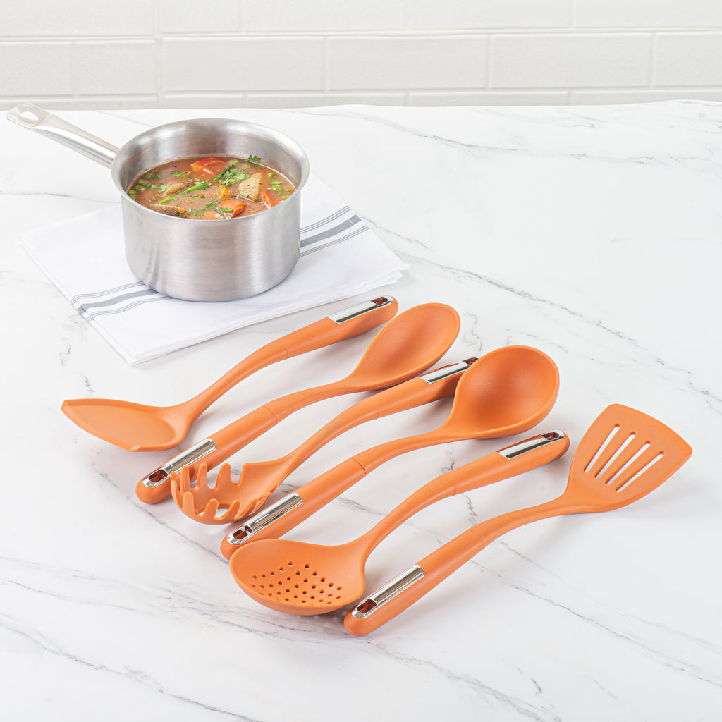 Met Lux Orange Silicone Cooking Utensil Set - 6-Piece - 10 count box