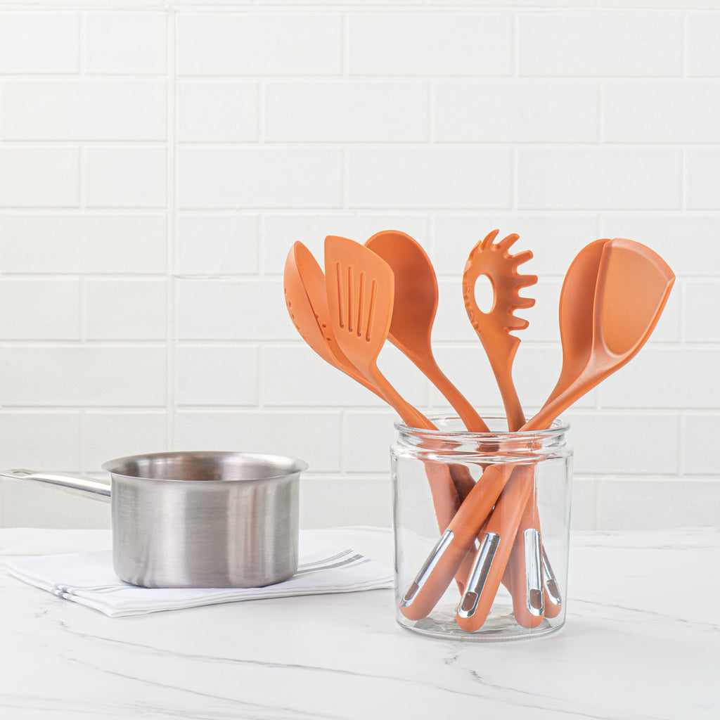 Met Lux Orange Silicone Cooking Utensil Set - 6-Piece - 10 count box