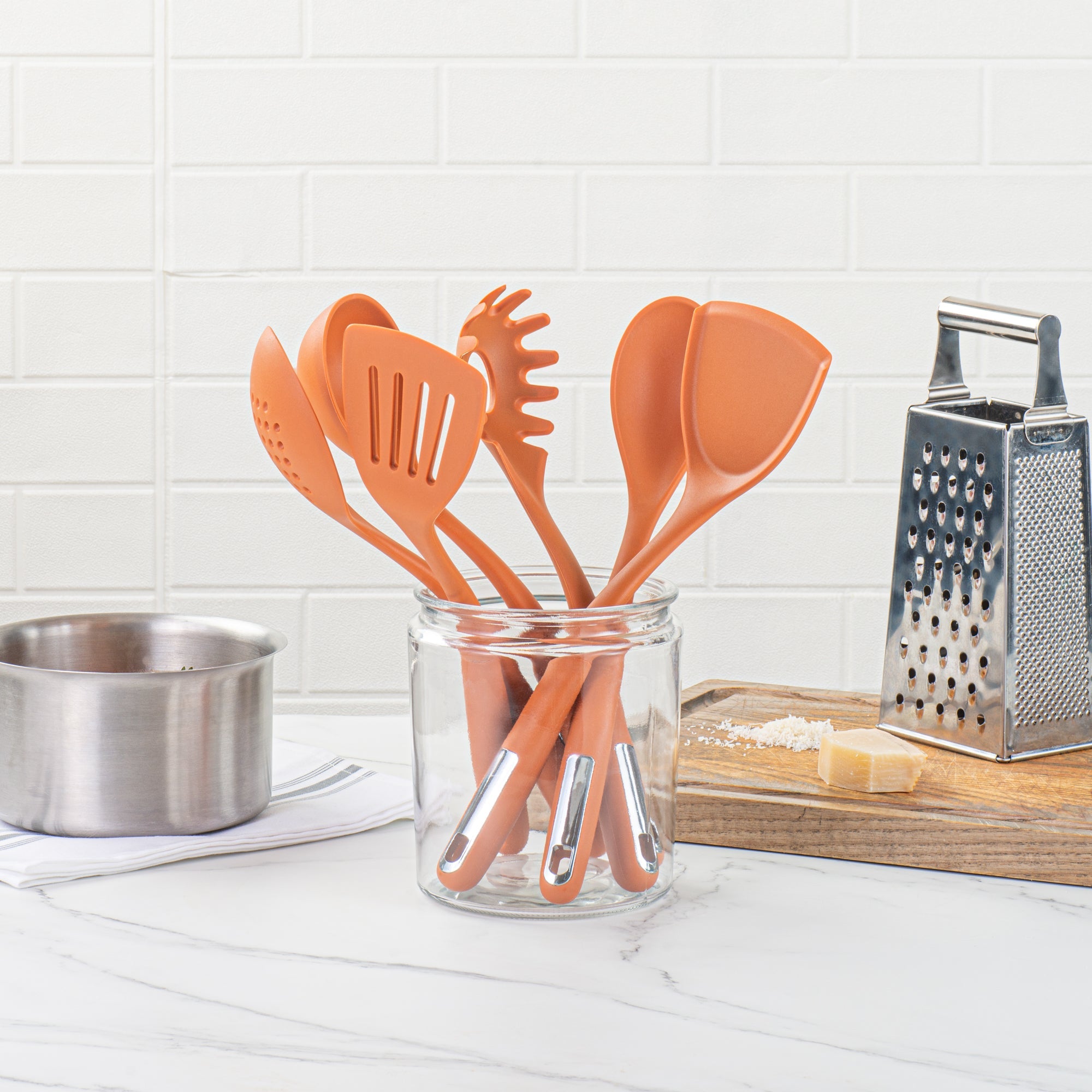 Met Lux Orange Silicone Cooking Utensil Set - 6-Piece - 10 count box