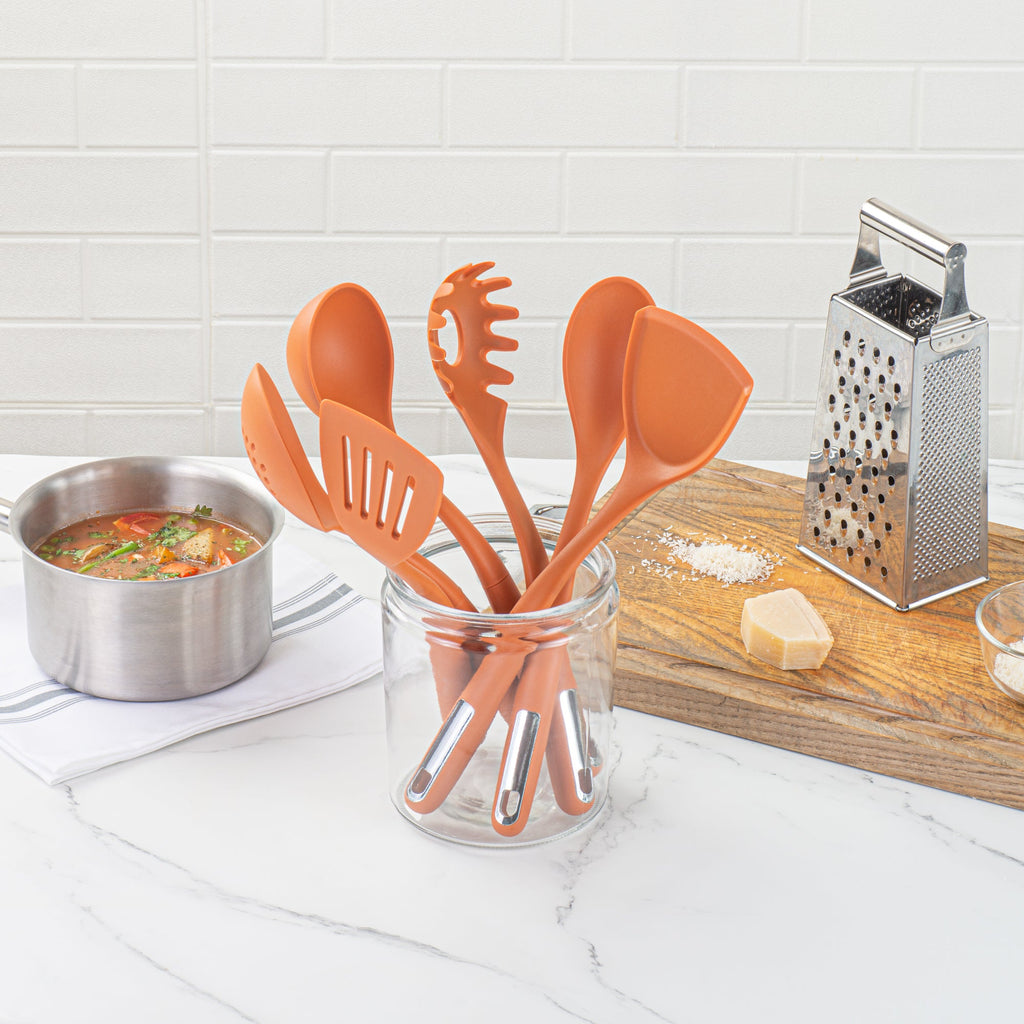 Met Lux Orange Silicone Cooking Utensil Set - 6-Piece - 10 count box
