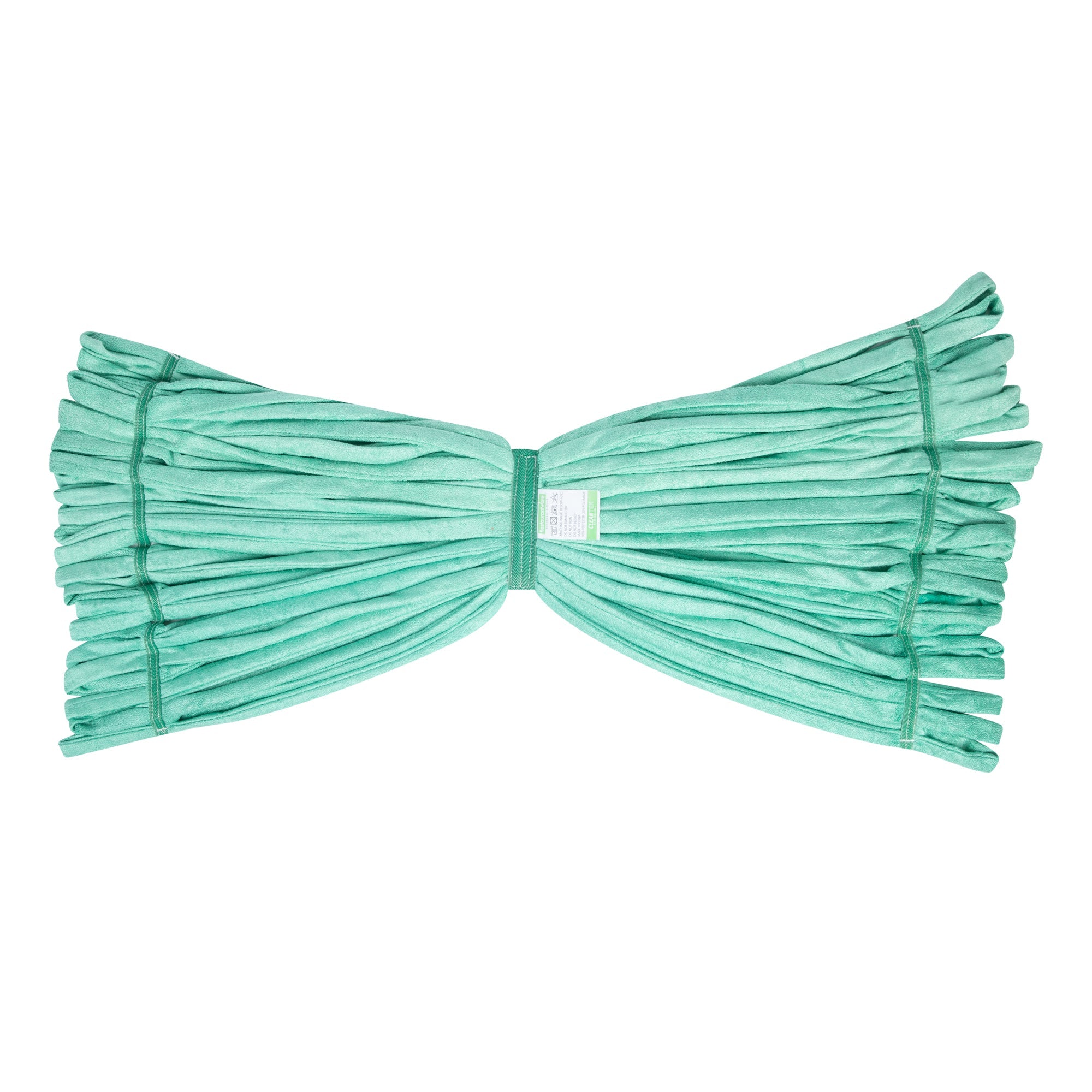 Clean Tek Professional 24 oz Green Microfiber Heavy Duty Wet Mop Head - with 1 1/4" Headband- 1 count box