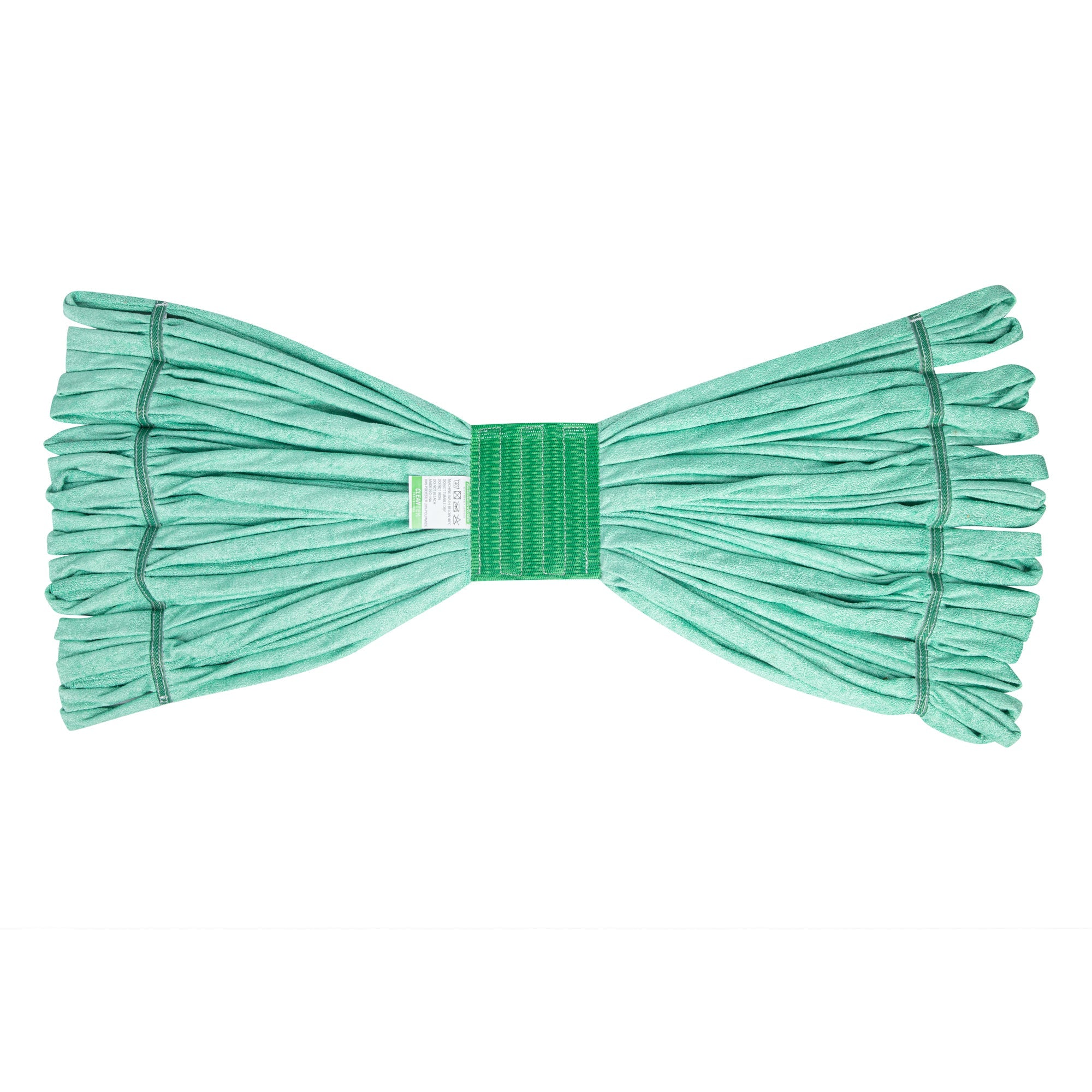 Clean Tek Professional 18 oz Green Microfiber Heavy Duty Wet Mop Head - with 5" Headband- 1 count box