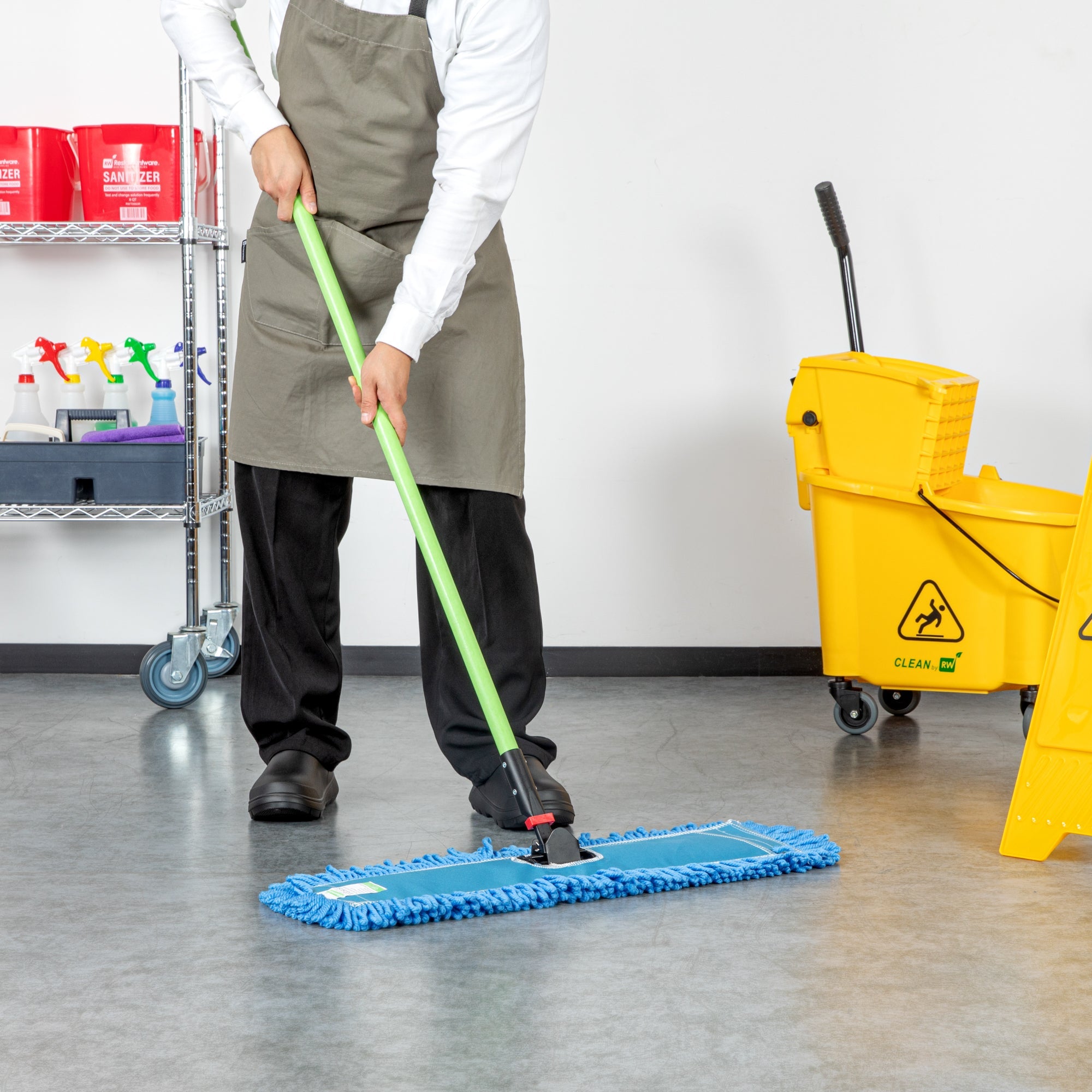 Clean Tek Professional Blue Microfiber Dust / Dry Mop Head - Looped - 24" - 1 count box