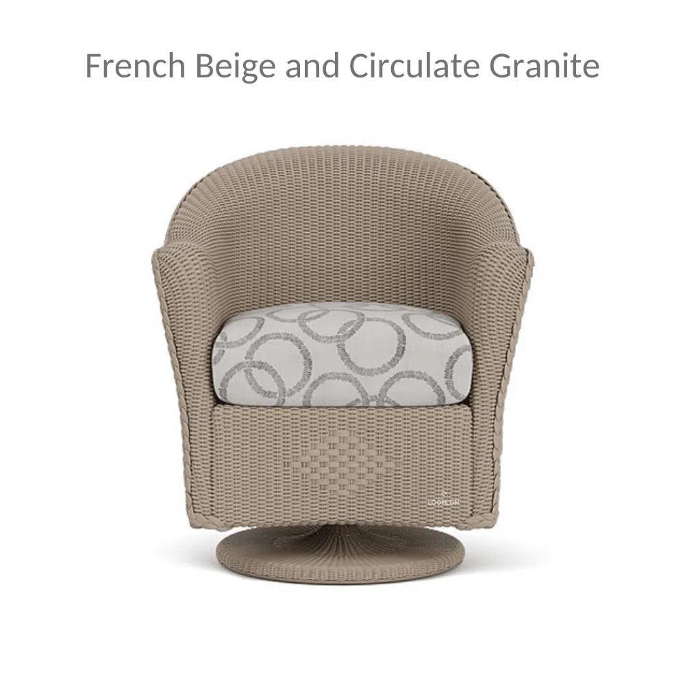 Reflections Wicker Patio Swivel Rocker Dining Chair