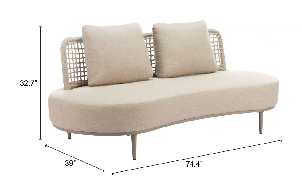 Ruhe Olefin Fabric Outdoor Sofa