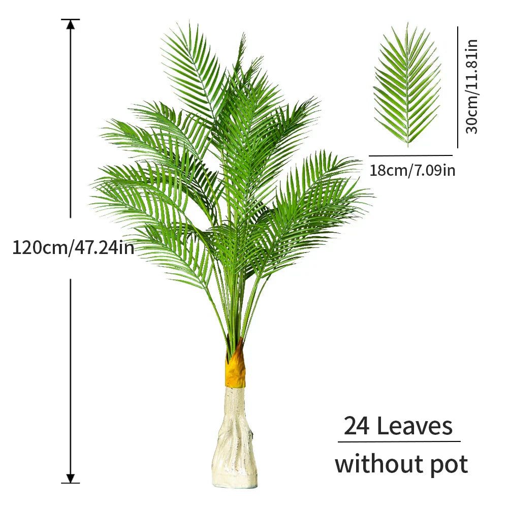 Dlight Decor 120cm Tall Palm Tree Branch with Coconut Leaves for Home and Office Decor