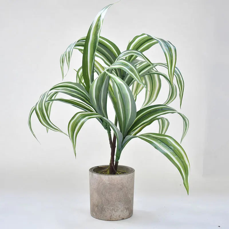Dlight Decor 43cm Dracaena Air Grass Branch with Bamboo Leaves for Desktop Decor