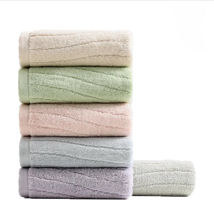 100% Cotton Towels 2 Pcs Set, Highly Absorbent Bath Towels Hand Face Towel & Bathroom Towel