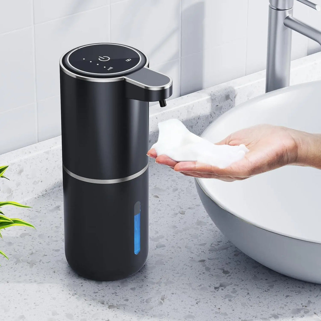 Touchless Automatic Soap Dispenser Smart IR Sensor Foam & Liquid Modes 380ml (12.8 fl oz) USB-C Rechargeable IPX5 Waterproof for Bathroom & Kitchen