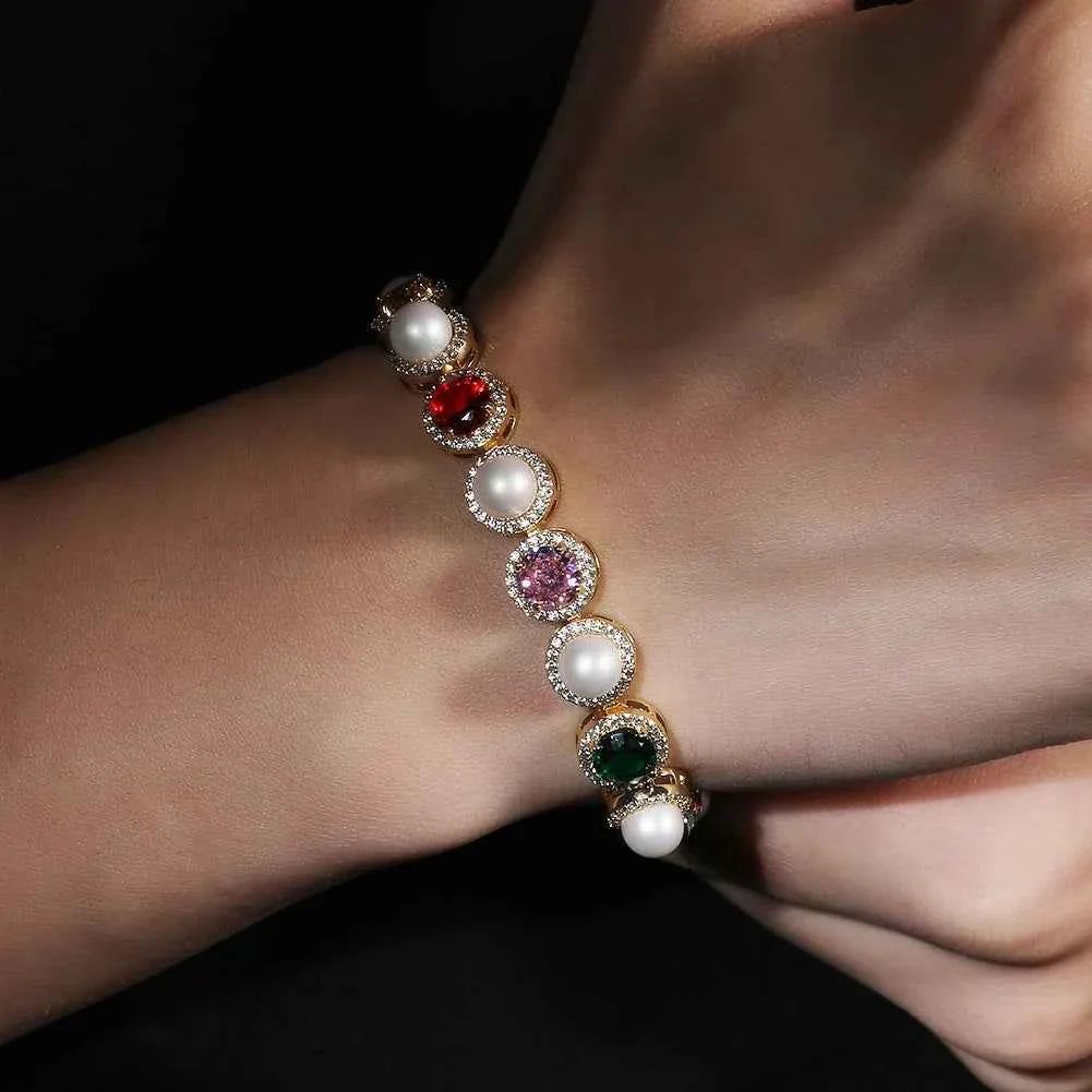 Iced Colorful Bracelets Neckless