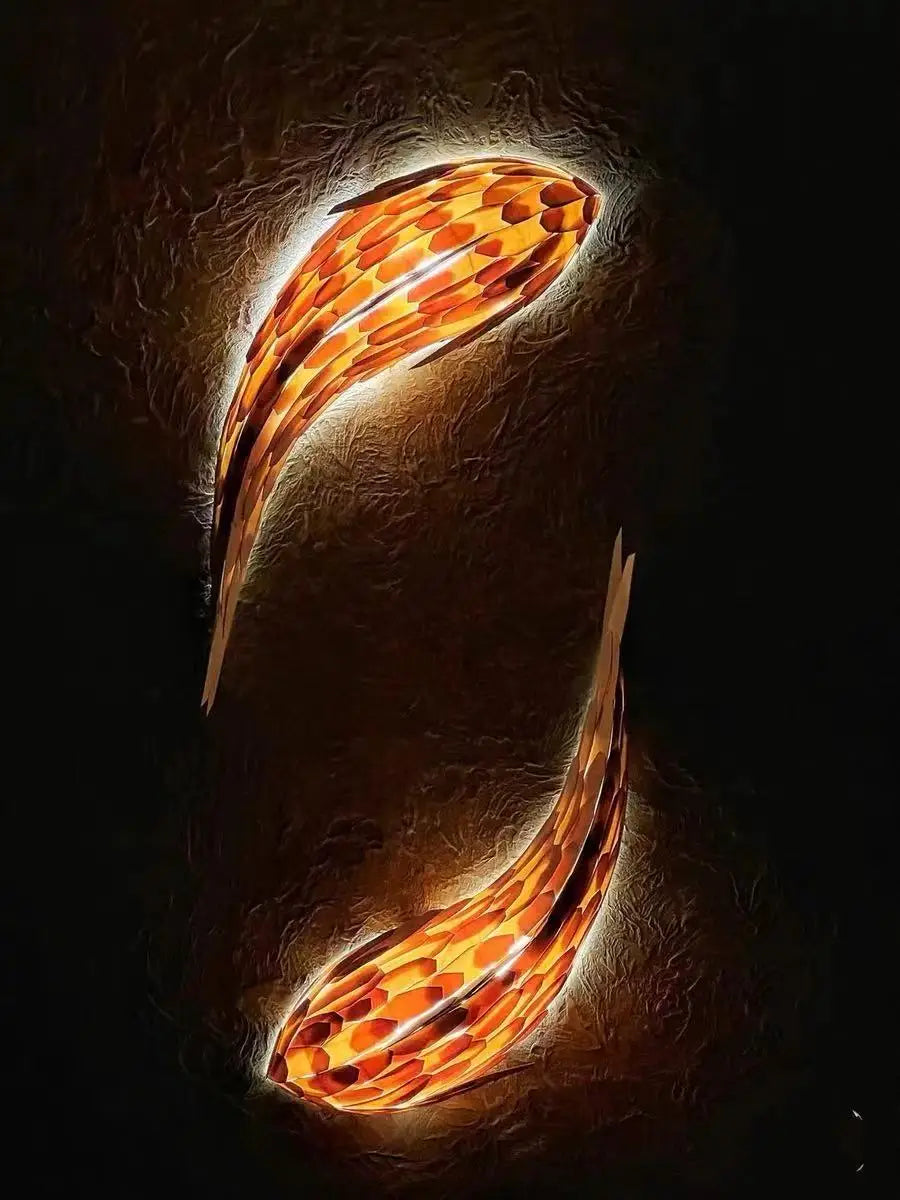 Dlight Decor Japanese Fish Wall Lamp Sculpture