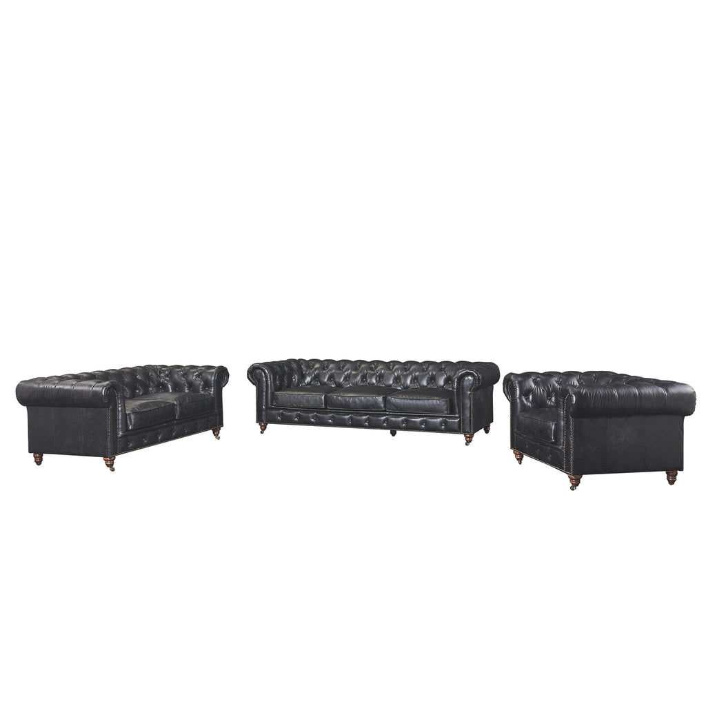 Century Chesterfield Sofa - Slate Leather