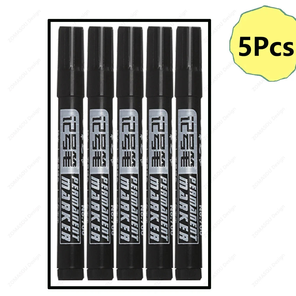 Waterproof Oil-Based Permanent Marker Pens - Quick-Dry Black Blue Red for Metal, Glass & Paper (Bulk 1–100 pcs)