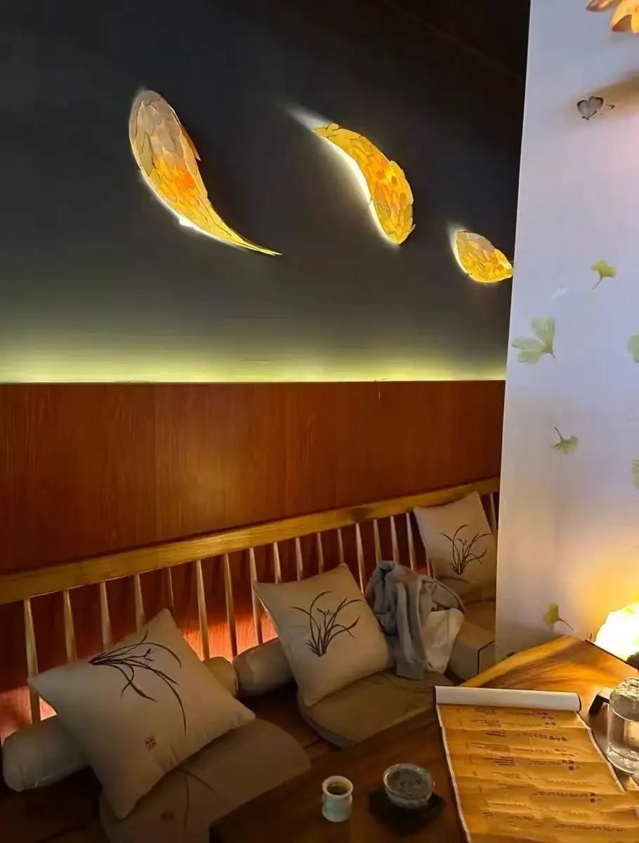 Dlight Decor Japanese Fish Wall Lamp Sculpture