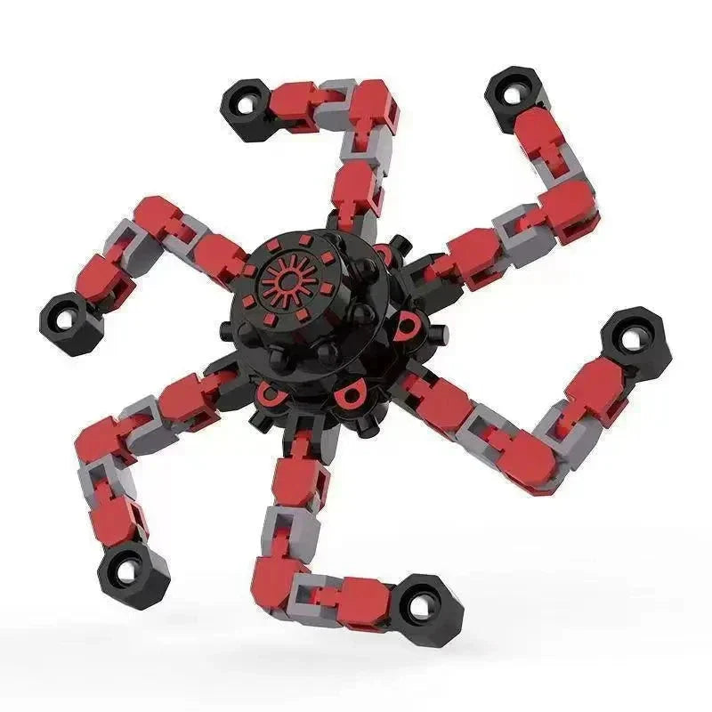 Deformable Fidget Spinner Chain Toy – Intelligent Stress Relief Finger Gyro for Kids & Adults