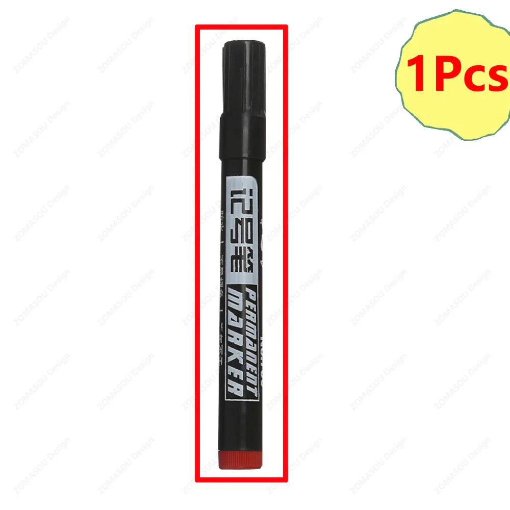 Waterproof Oil-Based Permanent Marker Pens - Quick-Dry Black Blue Red for Metal, Glass & Paper (Bulk 1–100 pcs)