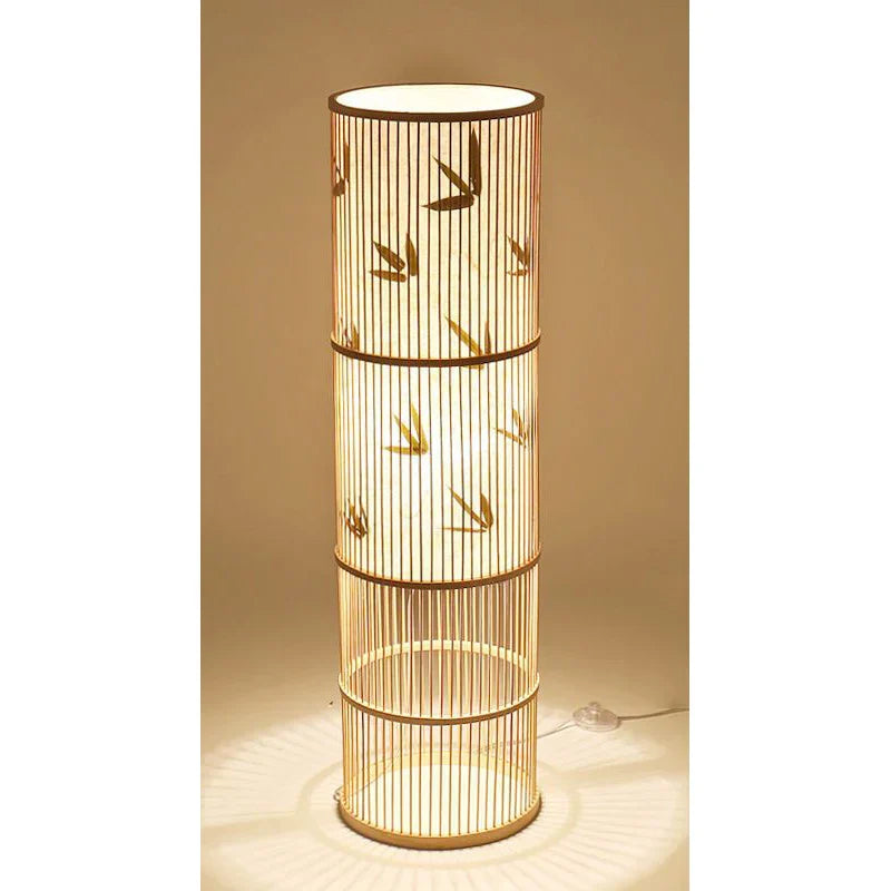 Style Bamboo Weaving Table Lamp - Creative Rattan Bedside Lighting