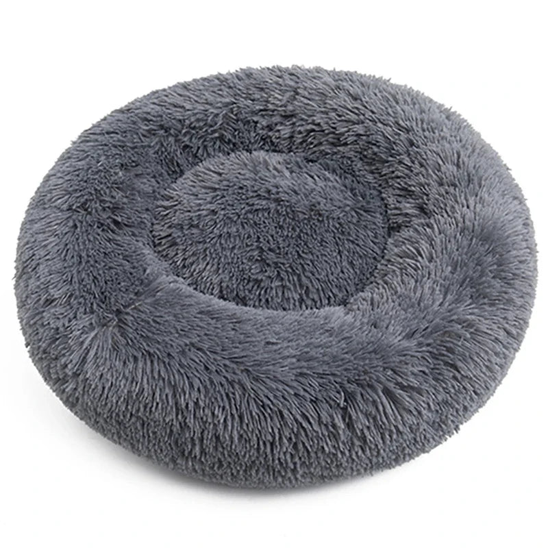 40-100cm Home Round Pet Bed for Large Dog Bed Super Soft Cat Bed Long Plush Dog House for Medium Dog House Winter Warm Sleeping