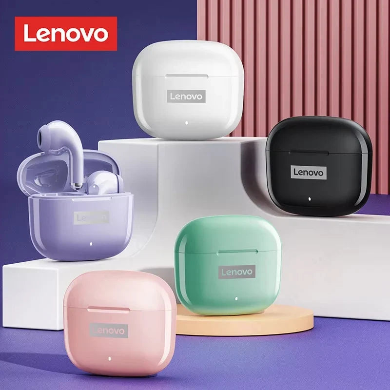 Lenovo LP40 Pro Bluetooth V5.3 Earphones Anti-sweat Lightweight Headphones Compatible With Smart Phone Laptop Computer Earbuds