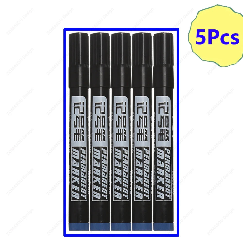 Waterproof Oil-Based Permanent Marker Pens - Quick-Dry Black Blue Red for Metal, Glass & Paper (Bulk 1–100 pcs)