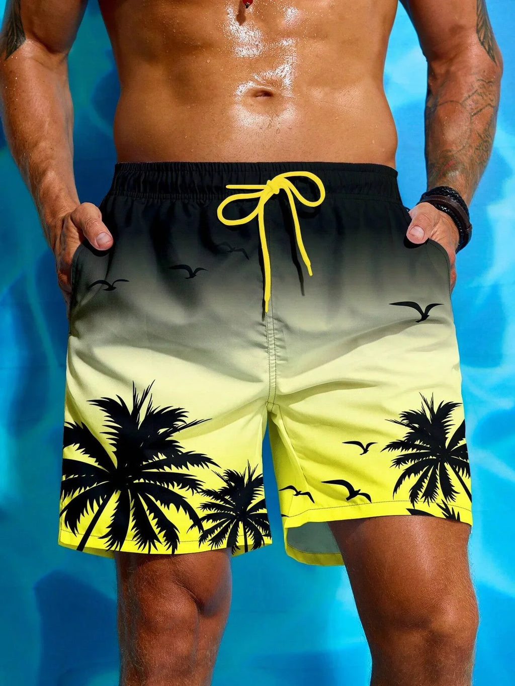 Breathable Swim Trunks with Pockets