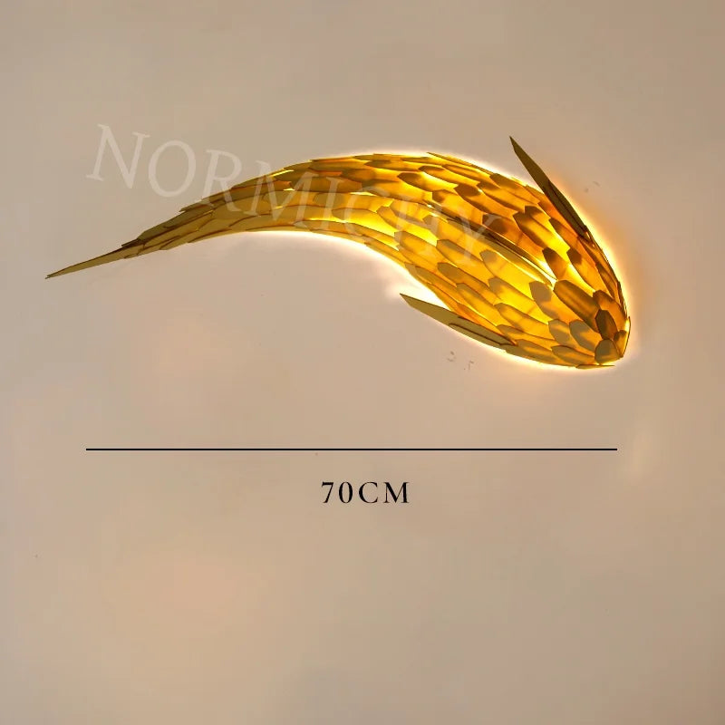 Dlight Decor Japanese Fish Wall Lamp Sculpture