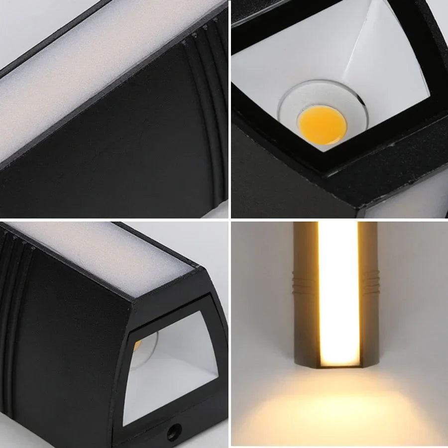 Versatile Up Down LED Wall Lamp - Waterproof, Modern Design for Garden, Street, Corridor, and Stairs