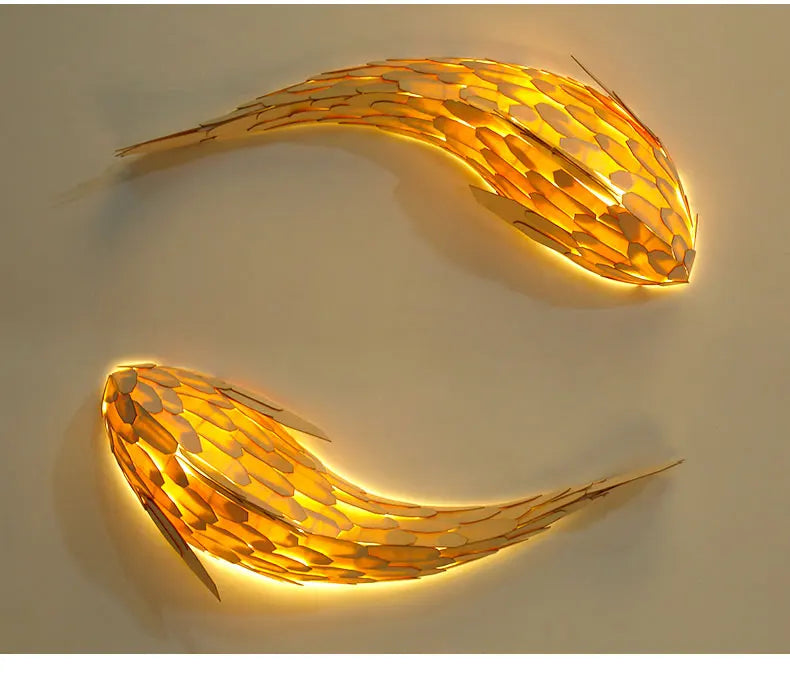 Dlight Decor Japanese Fish Wall Lamp Sculpture