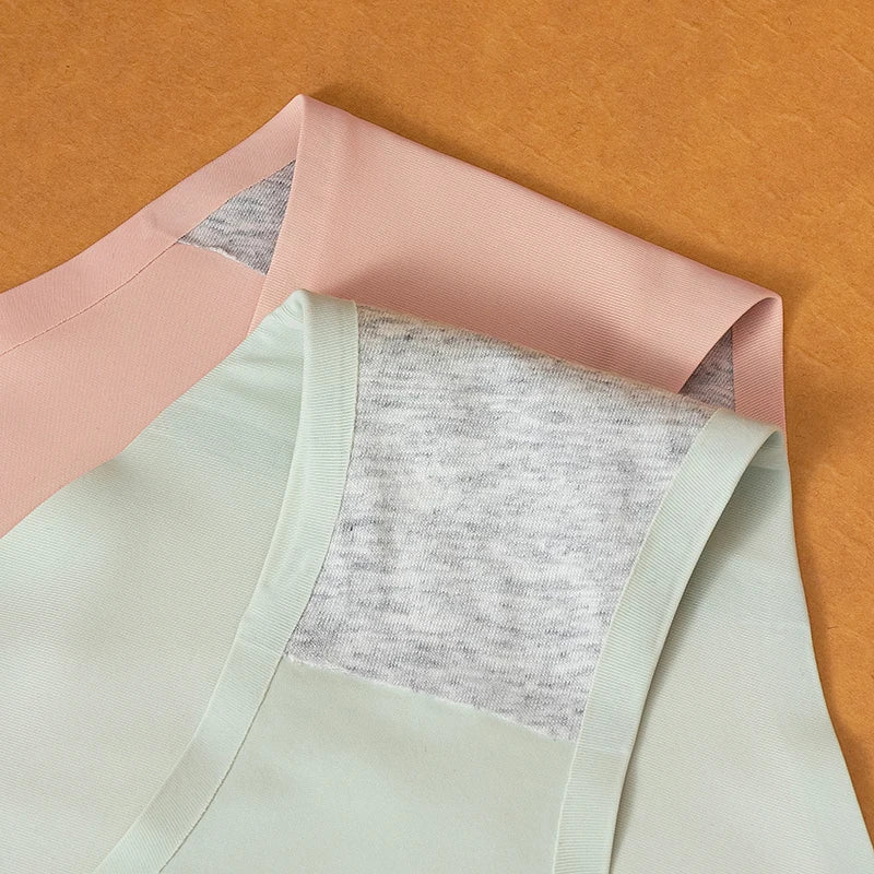 10PCS/Set Seamless women's Comfortable Underwear Silk Satin Breathable