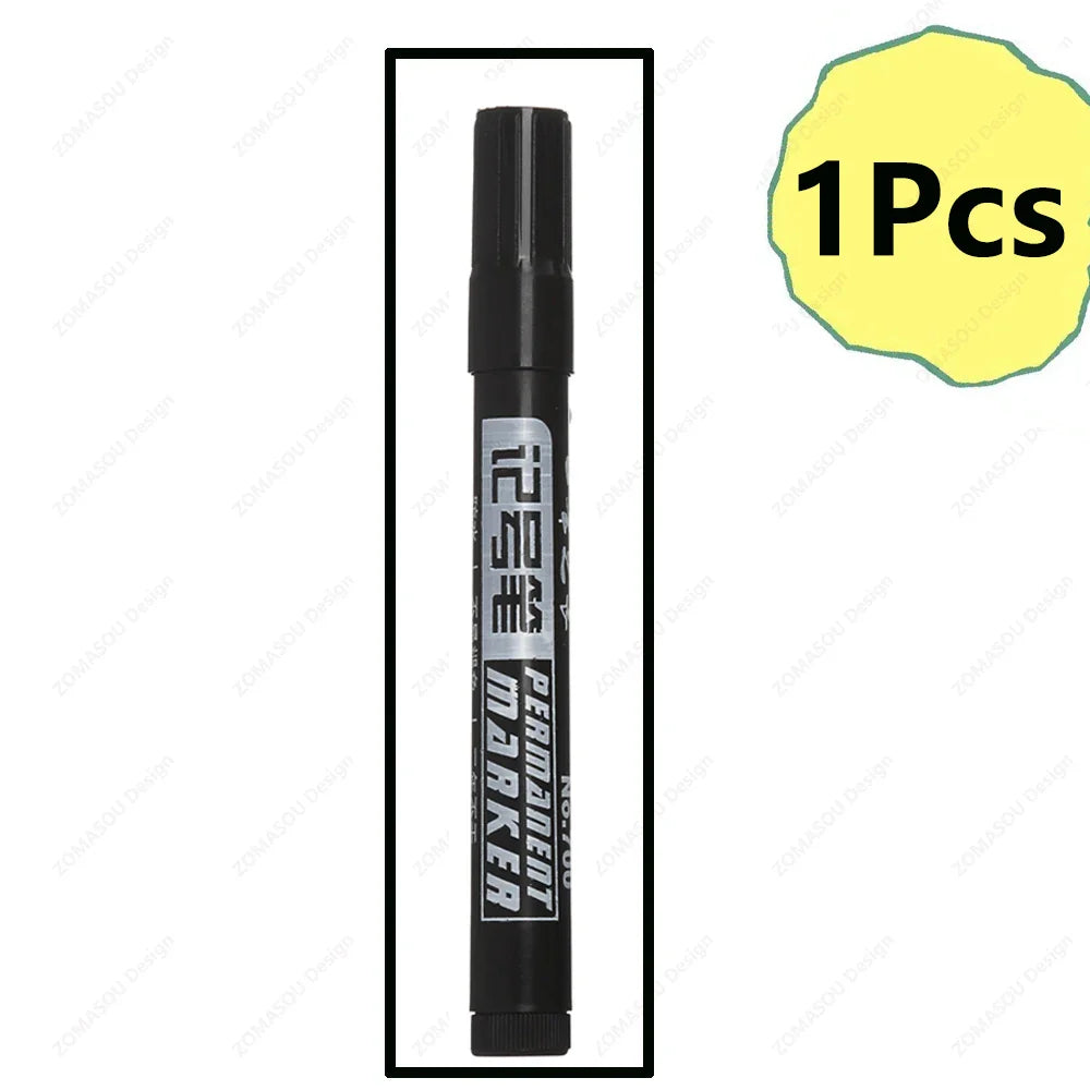 Waterproof Oil-Based Permanent Marker Pens - Quick-Dry Black Blue Red for Metal, Glass & Paper (Bulk 1–100 pcs)
