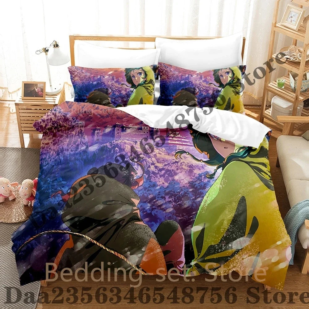 2026 The Apothecary Diaries Bedding Set Single Twin Full Queen King Size Bed Set Bedroom Duvetcover Sets Anime Bed Sheet Set