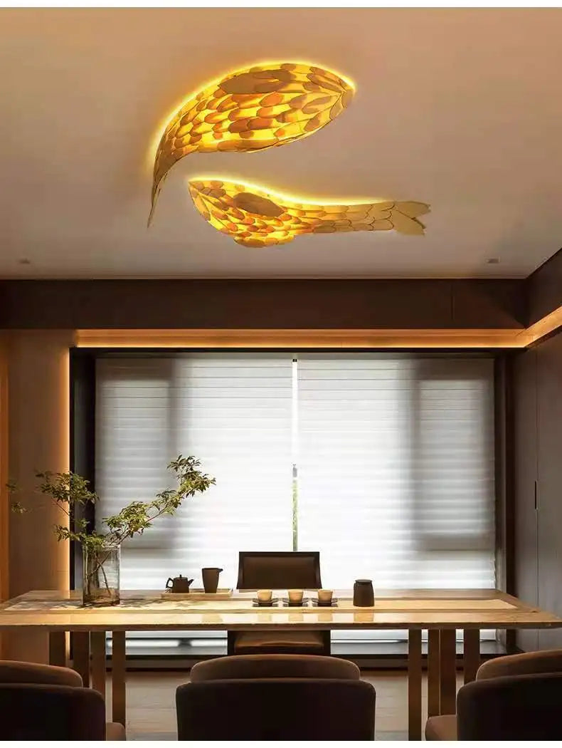 Dlight Decor Japanese Fish Wall Lamp Sculpture
