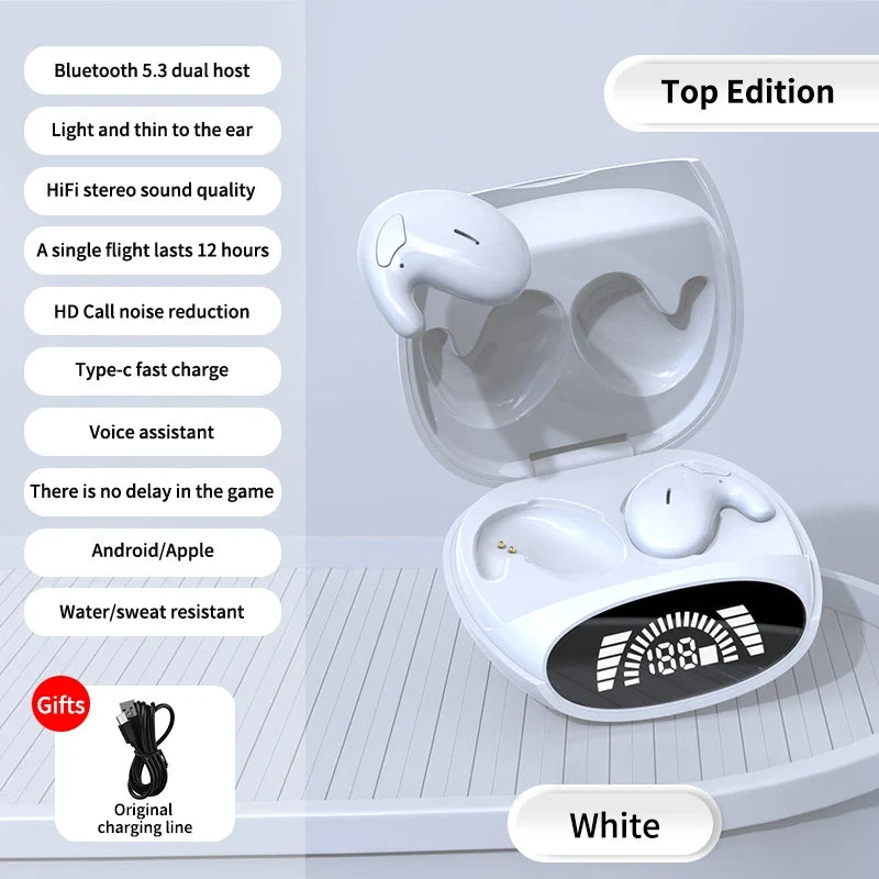 KEBIDUMEI Sleep Earbuds Bluetooth 5.3 Invisible Earphones Noise Reduction Wireless Headsets HiFi Stereo Sports Headphones