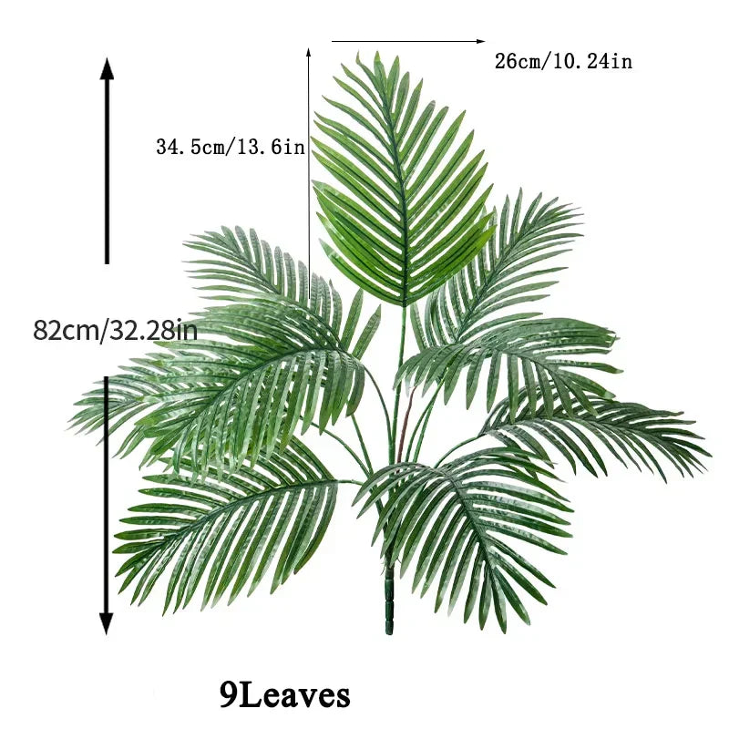 Dlight Decor 85cm Tropical Palm Banana Tree Branch with Monstera Leaves