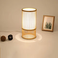Style Bamboo Weaving Table Lamp - Creative Rattan Bedside Lighting