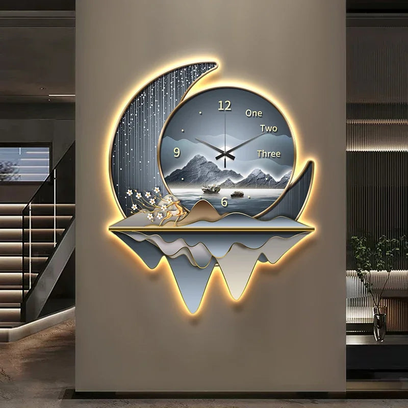 Dlight Decor Clock Wall Light with Luxury Crystal Glow