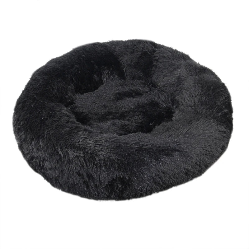 40-100cm Home Round Pet Bed for Large Dog Bed Super Soft Cat Bed Long Plush Dog House for Medium Dog House Winter Warm Sleeping