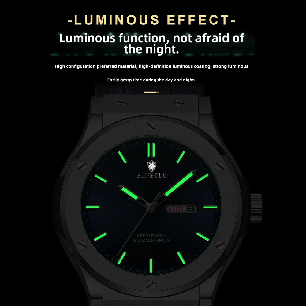 Fashion Quartz Wristwatches New Gifts Sports Leather Mens Automatic Watches For Man Luxury Automatic Watch Men Digital Clock