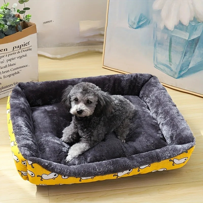 Plush Pet Bed Sofa Mat – Soft Winter Dog & Cat Cushion, Breathable & Washable, Small/Medium/Large