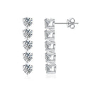 NeeTim 3mm Full Moissanite Earring For Women Wedding Fine Jewely 925 Sterling Sliver With White Gold Plated Party Studs Earrings