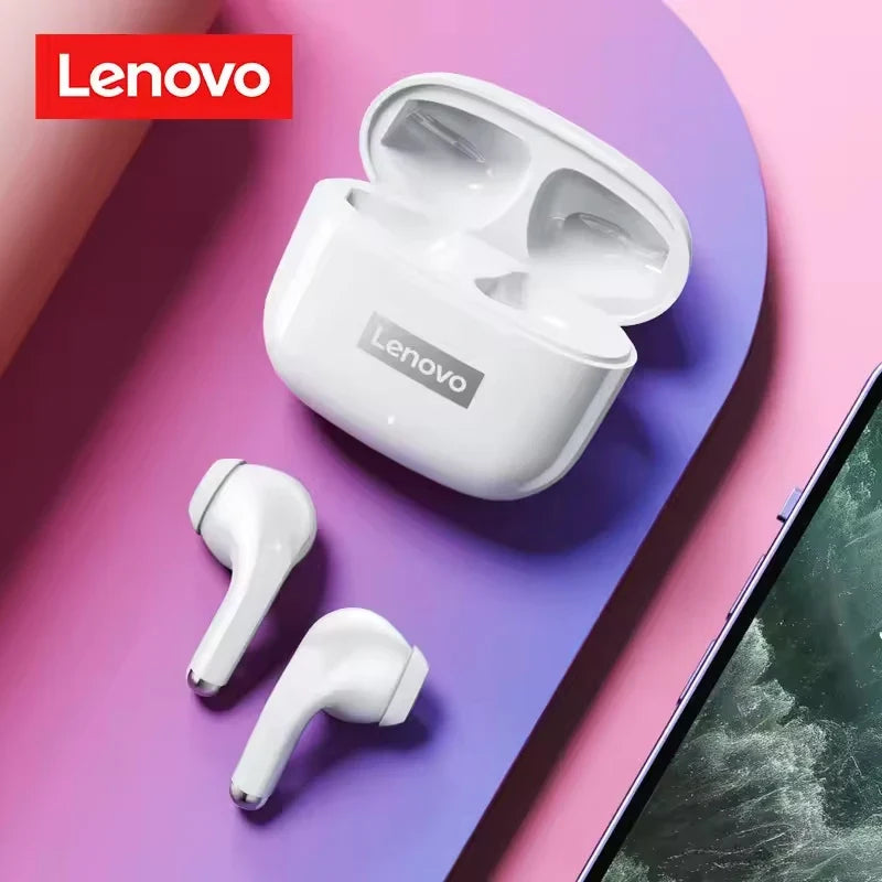 Lenovo LP40 Pro Bluetooth V5.3 Earphones Anti-sweat Lightweight Headphones Compatible With Smart Phone Laptop Computer Earbuds