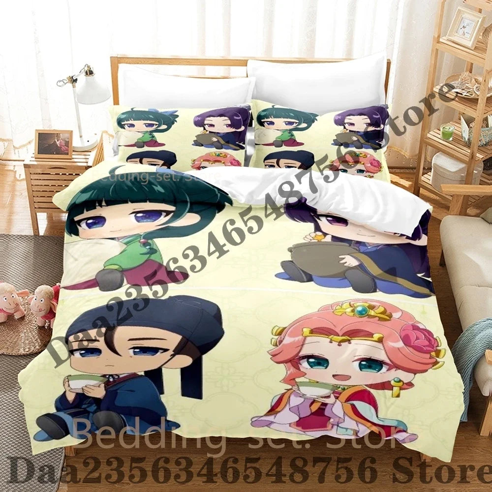 2026 The Apothecary Diaries Bedding Set Single Twin Full Queen King Size Bed Set Bedroom Duvetcover Sets Anime Bed Sheet Set