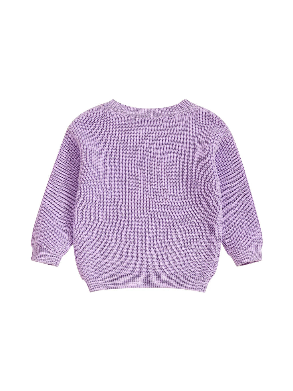 Baby Toddler Kids Girl Halloween Sweater Long Sleeve Round Neck Ghost Flower Embroidery Knit Pullover Top