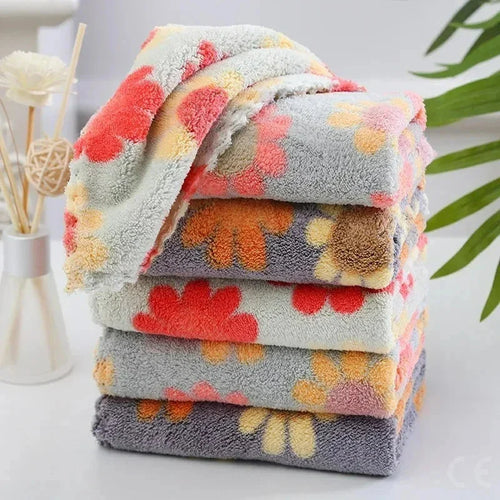 4PCS Cleaning Cloths – Soft Absorbent Coral Fleece Dish Towels