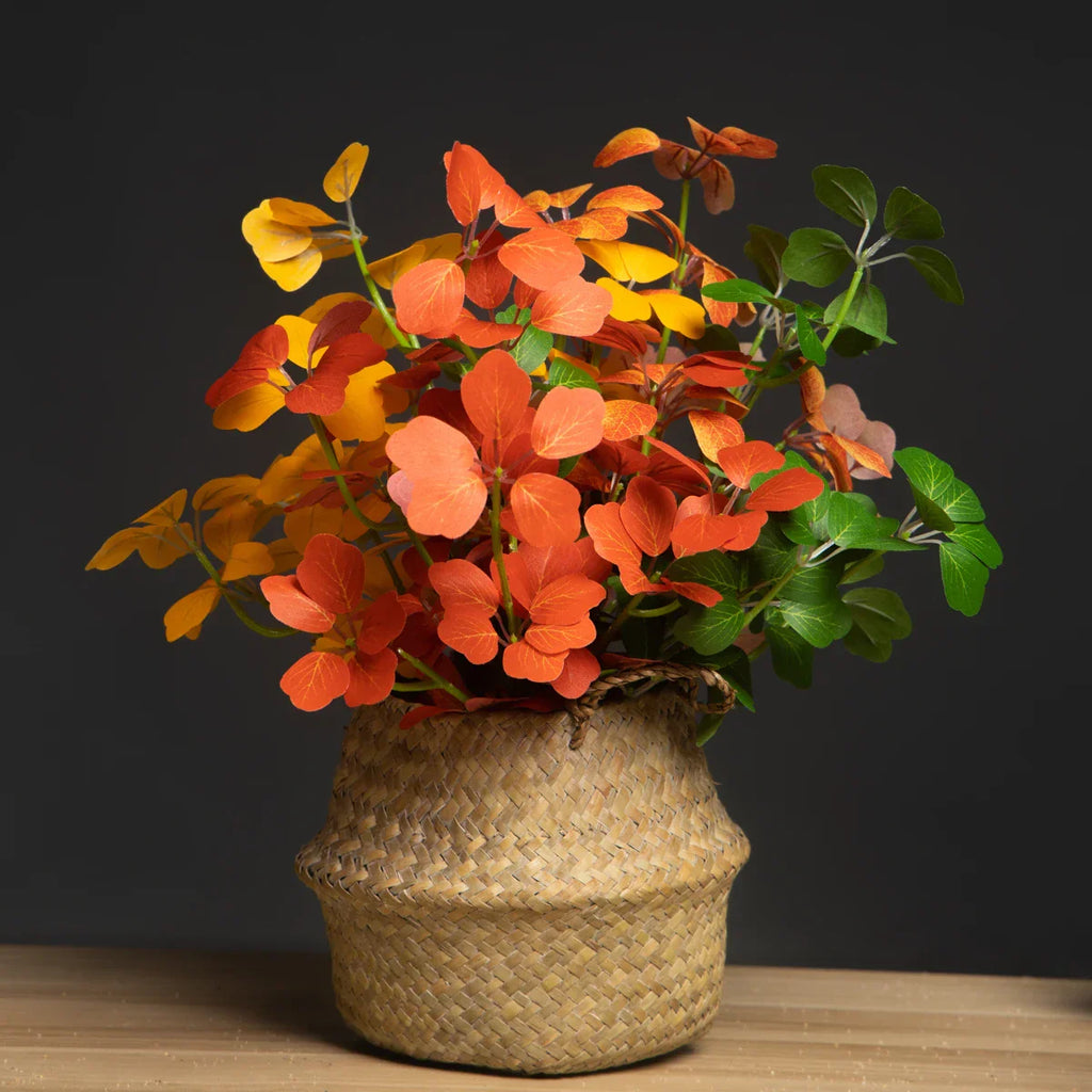 Dlight Decor 33cm Four Leaf Clover Plant with Bell Tree Leaves for Home and Party Decor