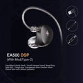 SIMGOT EA500 DSP Wired Earphones With Mic Dual-Magnetic-Circuit Dual-Cavity HiFi Stereo Music Headphone Custom Gaming Earbuds