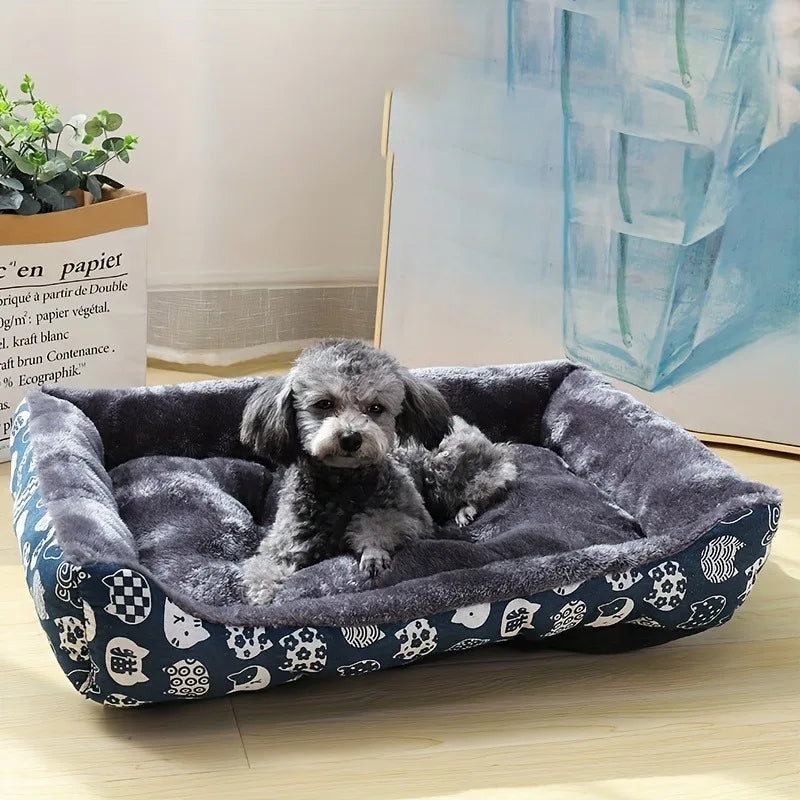 Plush Pet Bed Sofa Mat – Soft Winter Dog & Cat Cushion, Breathable & Washable, Small/Medium/Large