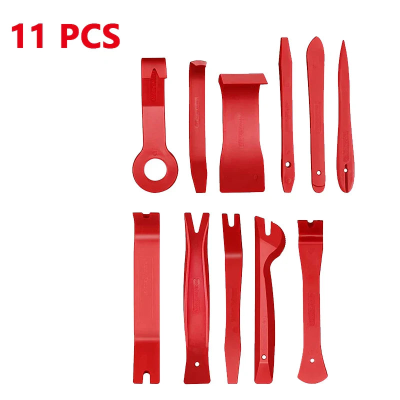 Car Panel Trim Removal Tool Kit — 5/11/41-Piece Pry Sets for Dash, Door & Audio Install (Blue/Red)