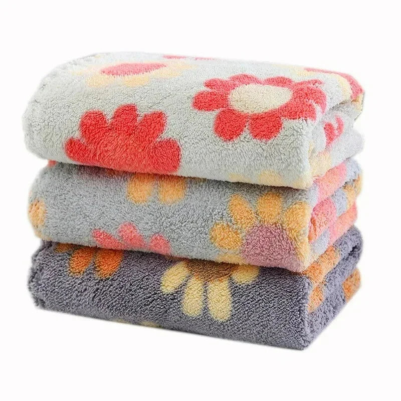 4PCS Cleaning Cloths – Soft Absorbent Coral Fleece Dish Towels