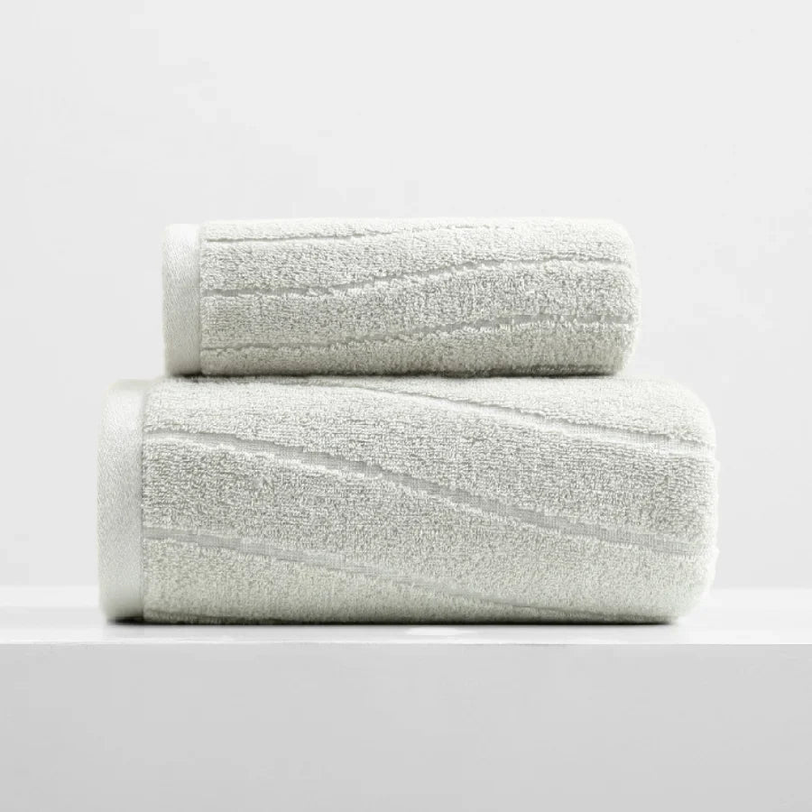 100% Cotton Towels 2 Pcs Set, Highly Absorbent Bath Towels Hand Face Towel & Bathroom Towel